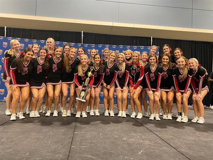 The South Point High School cheerleaders earned second place at the 2021 North Carolina High School Athletic Association Cheerleading Invitational Championship.